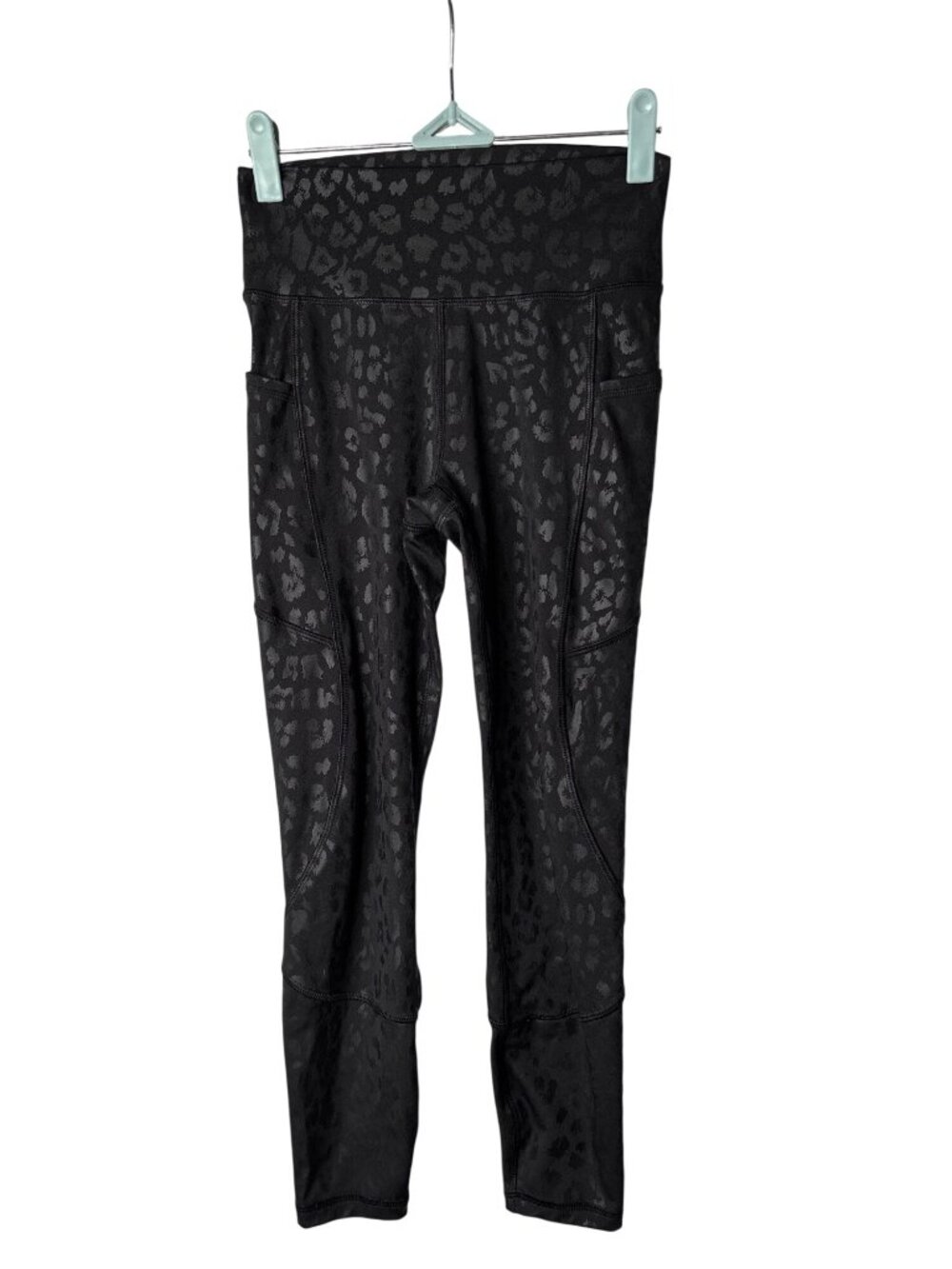 X by Gottex Capri Leggings Size XS Black Leopard Print Activewear